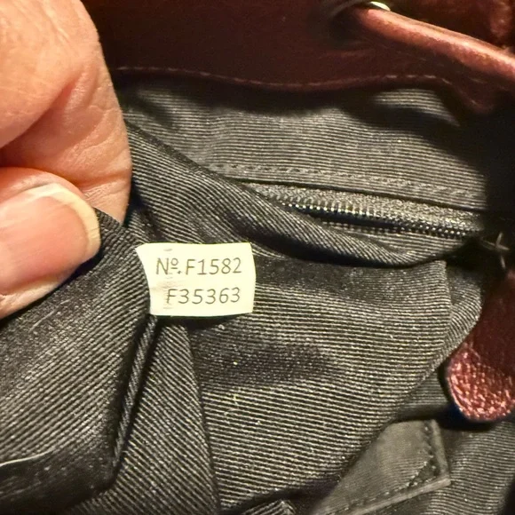 Coach Metallic Garnet Red Mickie Drawstring Crossbody Bag W/Gun Metal Hardware - Picture 7 of 7